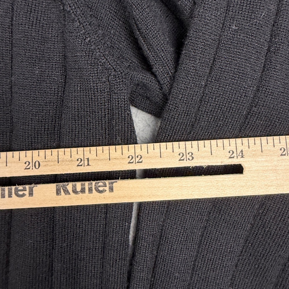 Peter Millar Sweater Mens XXL Black 100% Merino Wool 1/4 Zip Ribbed Knit - Picture 8 of 12